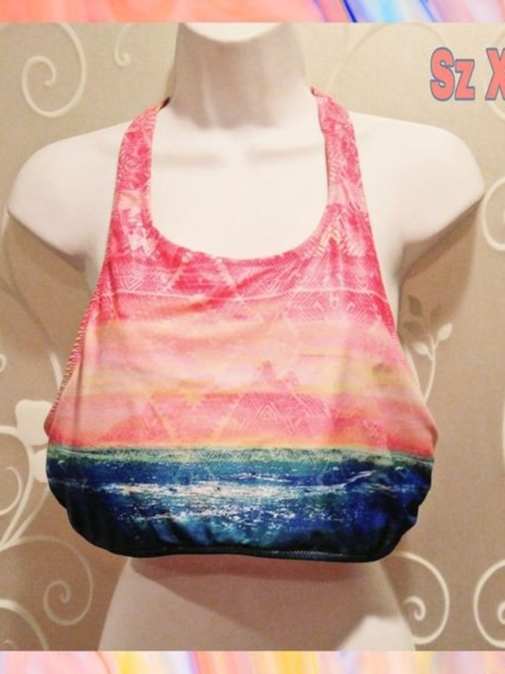 WOMENS RACERBACK SWIM TOP SZ XL